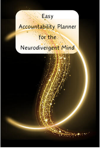 Easy Neurodivergent Planner Black and Gold Cover