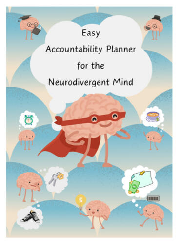 Easy Neurodivergent Planner Super Brain (blue)