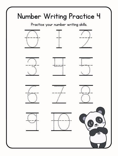 Letters and Numbers Practice Book - Interior Page 1